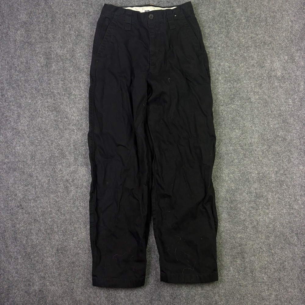 Uniqlo U Chino Pants Mens 28 Black Cotton Straight Leg Lemaire 321-475564